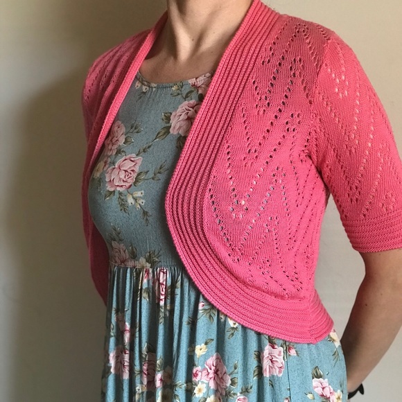 Pink Open top cardigan - Picture 2 of 8